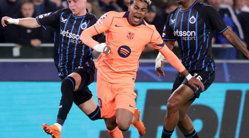 Lamine Yamal rescata al Barcelona con un empate ante el Brujas