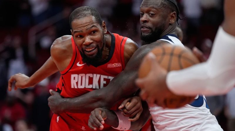 Kevin Durant llevan a Rockets a victoria sobre Timberwolves