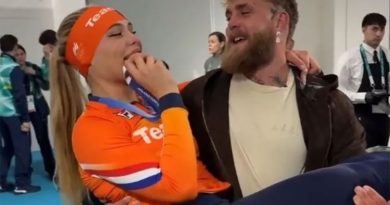 Jutta Leerdam y Jake Paul celebran la medalla y el récord olímpico