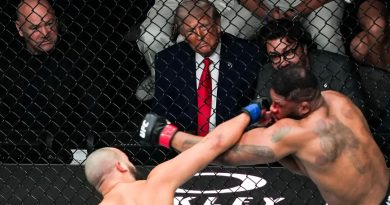 Donald Trump en la UFC en Miami y elogia a Paulo Costa