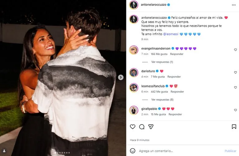 El romántico mensaje de Anto Roccuzzo a Leo Messi por su cumpleaños número 39